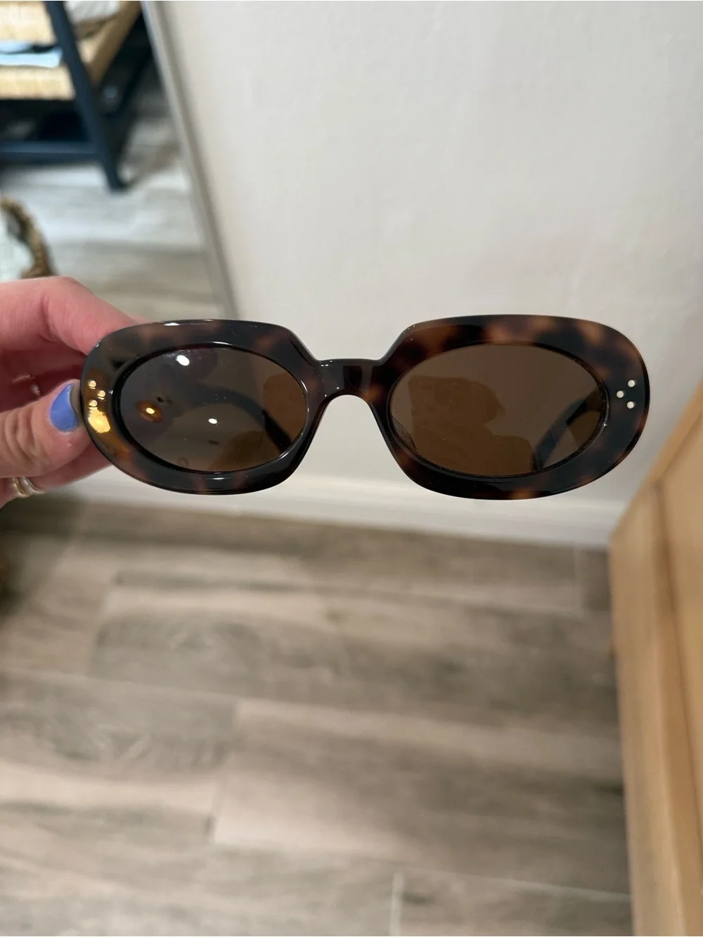 Celine Tortoise Oval Sunglasses